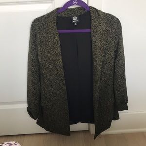 Olive small leopard print blazer